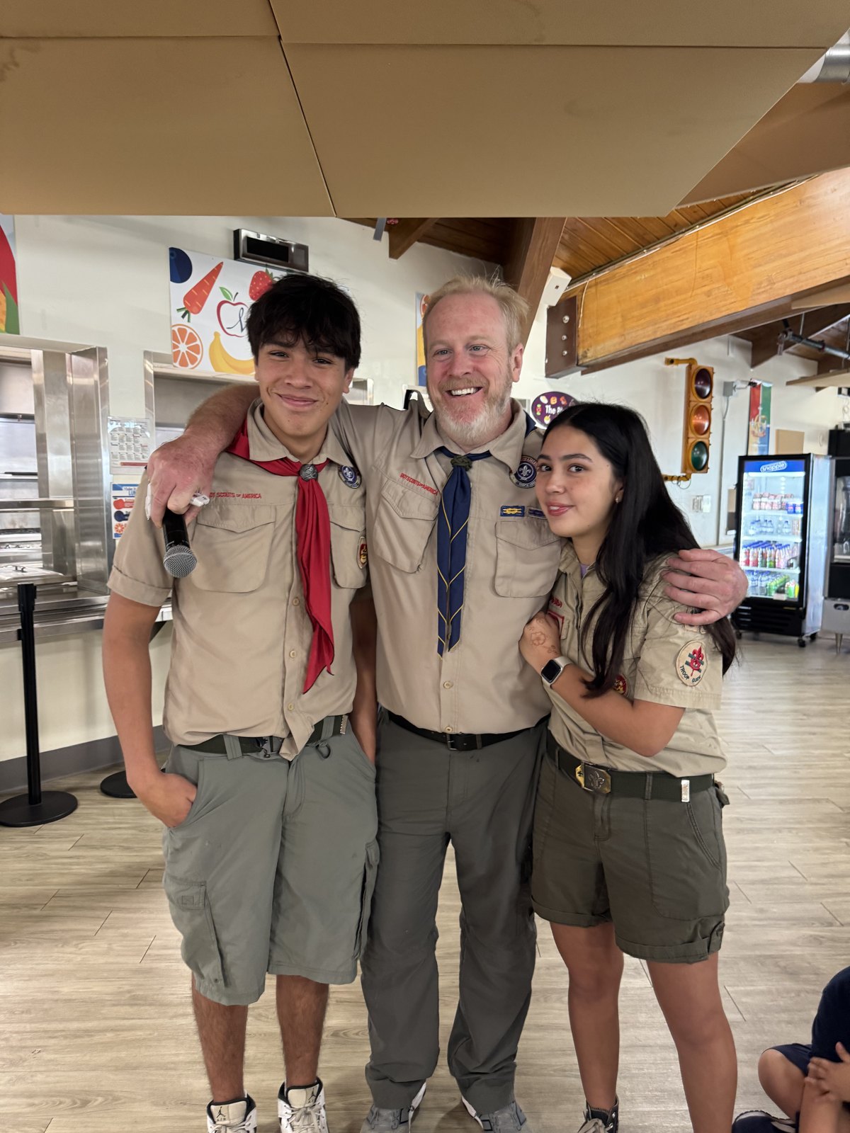Jack with two fellow members of his Scouting community